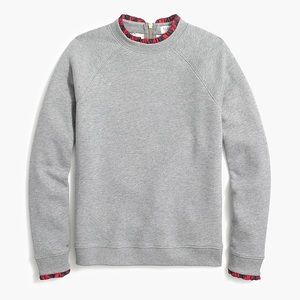 J.Crew Factory Grey with Plaid Sweathshirt